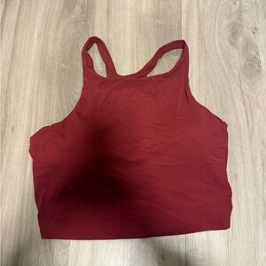 Red Sleeveless Crop To